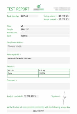 BPC-157 February 2023 Lab Report