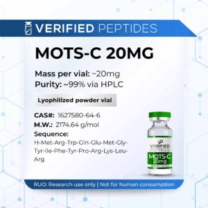 An information sheet for our 20MG MOTS-C peptide.
