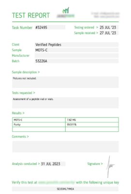 MOTS-C Lab Test July 2023