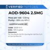 An information sheet for our 2.5MG AOD-9604 peptide.