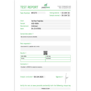 AOD9604 Lab Report Test June 2025