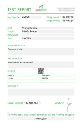 GHK-Cu Powder April 2024 Lab Test