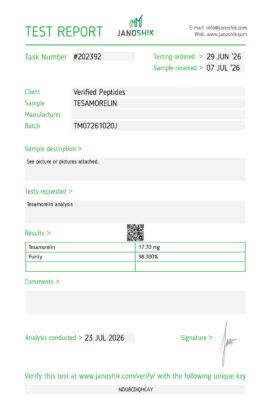 Tesamoreln Peptide Purity Certificate of Analysis Lab Test Report July 2026_