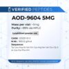 An information sheet for our 5MG AOD-9604 peptide.
