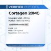 A peptide information sheet for the Verified Peptides Cortagen peptide.