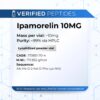 An information sheet for our 10MG Ipamorelin peptide.