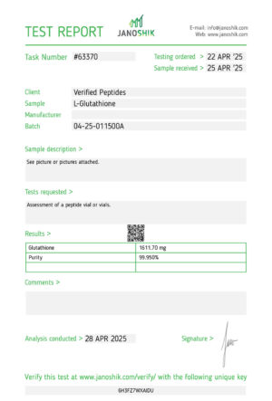 L-Glutathione Lab Report Test April 2025