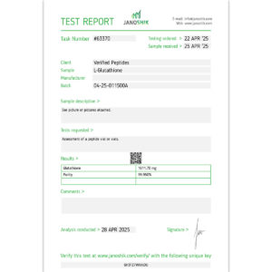 L-Glutathione Lab Report Test April 2025