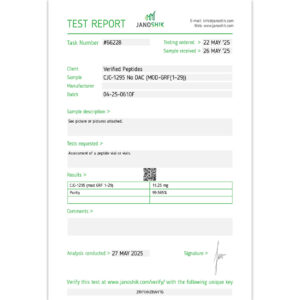 CJC-1295 No DAC Lab Report Test May 2025