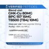 A peptide information sheet for the Verified Peptides GLOW blend peptides.