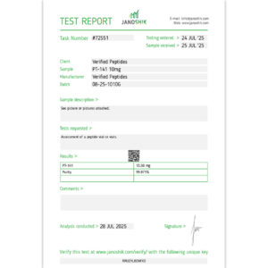 PT-141 Lab Test Report July 2025