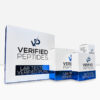 The peptide packaging for the 99% pure lyophilized Ipamorelin CJC 1295 No DAC peptide.