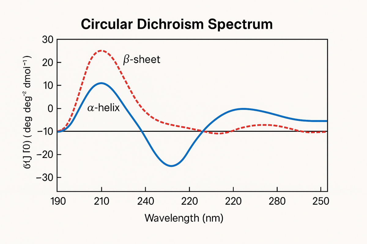 A data chart showing Circular Dichroism Spectrum