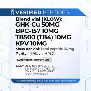 An information sheet for our KLOW peptide.