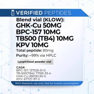 An information sheet for our KLOW peptide.