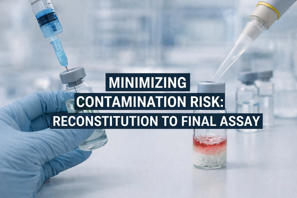 Minimizing contamination in lab reconstitution of peptides