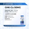 An information sheet for our 50mg GHK-Cu peptide.
