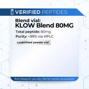 An information sheet for our KLOW peptide.