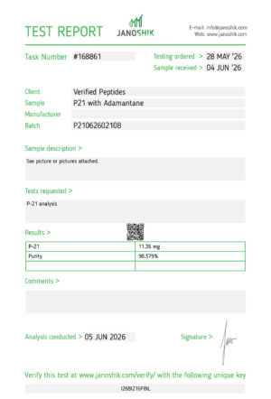 P21 Peptide Purity Certificate of Analysis Lab Test Report June 2026