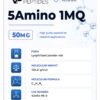 A peptide information sheet for the Verified Peptides 50mg 5-Amino 1MQ peptide.