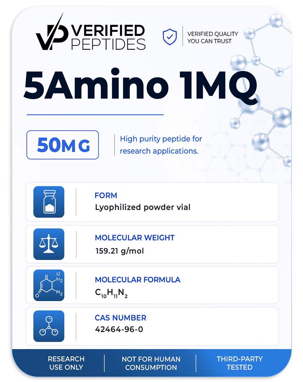 5 amino 1mq 50mg reconstitution Buy 5-Amino 1MQ Peptide (50MG) Lab Tested 99% Purity