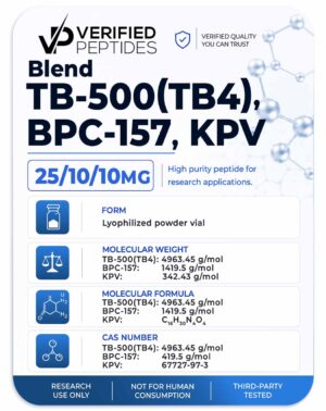 An information sheet for our BPC-157 TB-500 KPV peptide blend.