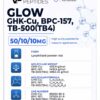 A peptide information sheet for the Verified Peptides blend GLOW peptide.