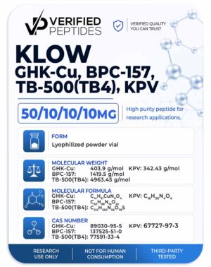 An information sheet for our KLOW peptide.