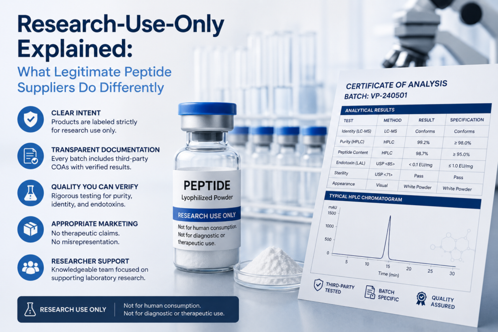 A Guide to understanding what Research Use Only means when it comes to the FDA and peptides