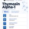 An information sheet for our 10MG Thymosin Alpha-1 peptide.