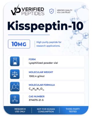 An information sheet for our 10MG Kisspeptin peptide.