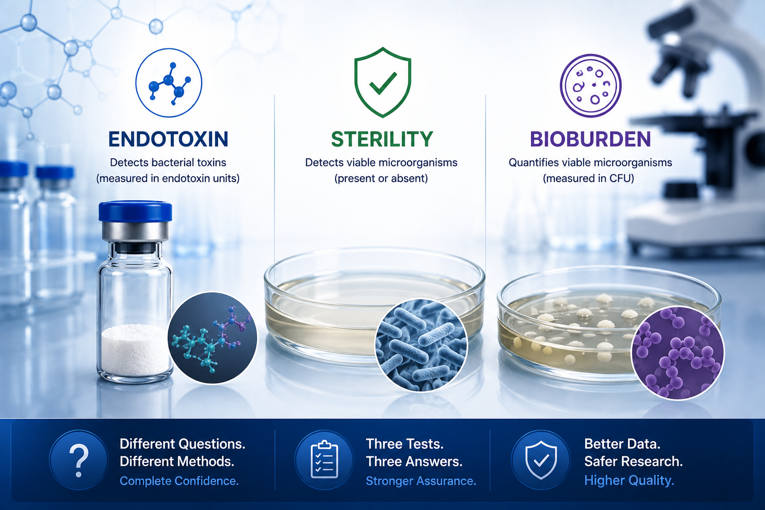 Endotoxin, Sterility, and Bioburden Tests