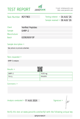 G-2 Peptide Purity Certificate of Analysis Lab Test Report August 2026
