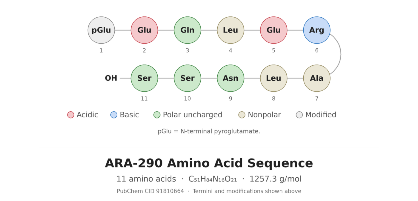 ARA-290 amino acid sequence diagram