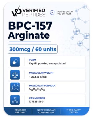 An information sheet for our bpc-157 peptide capsules product.