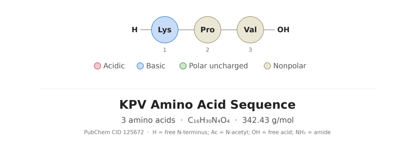 KPV amino acid sequence diagram