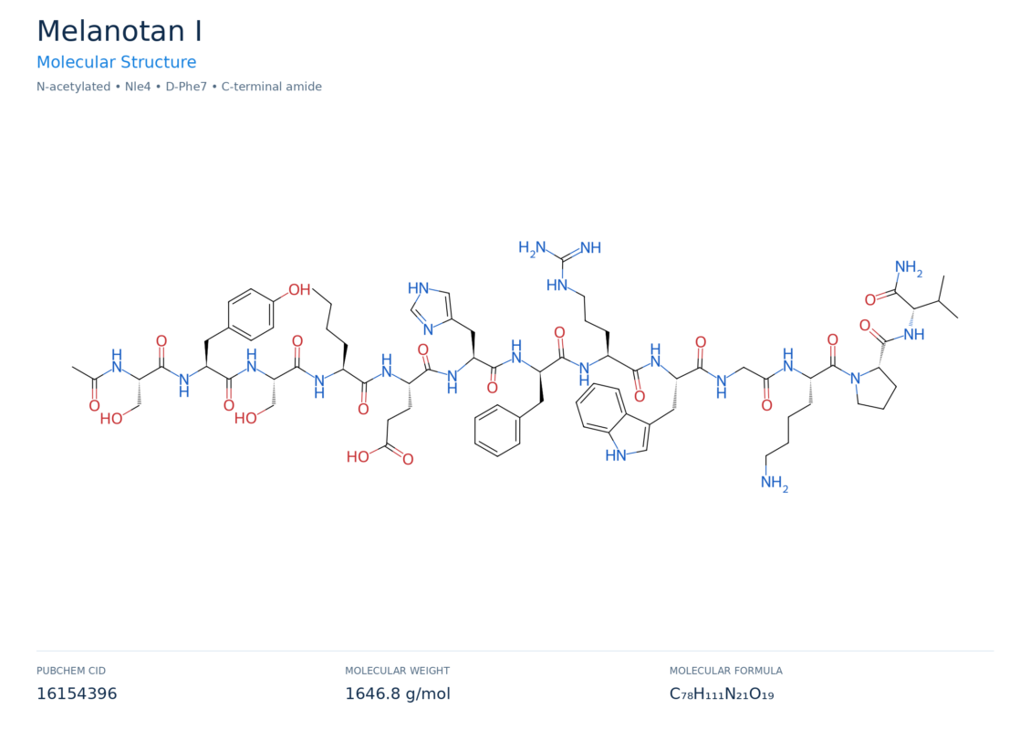 Melanotan molecular structure diagram (1) (I)