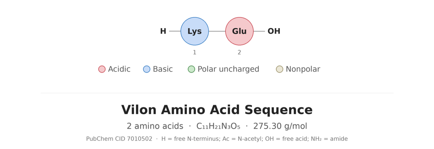 Vilon amino acid sequence diagram