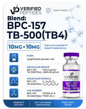 An information sheet for our BPC-157 TB-500 peptide blend.