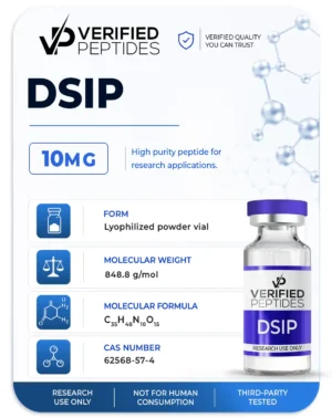 An information sheet for our 10MG DSIP No DAC peptide.