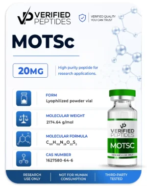 An information sheet for our 20MG MOTS-C peptide.