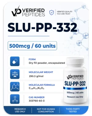 An information sheet for our SLU-PP-332 capsules product.