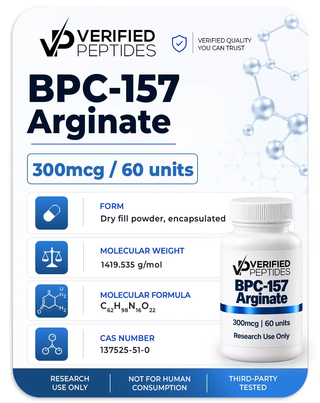 An information sheet for our bpc-157 capsules product.