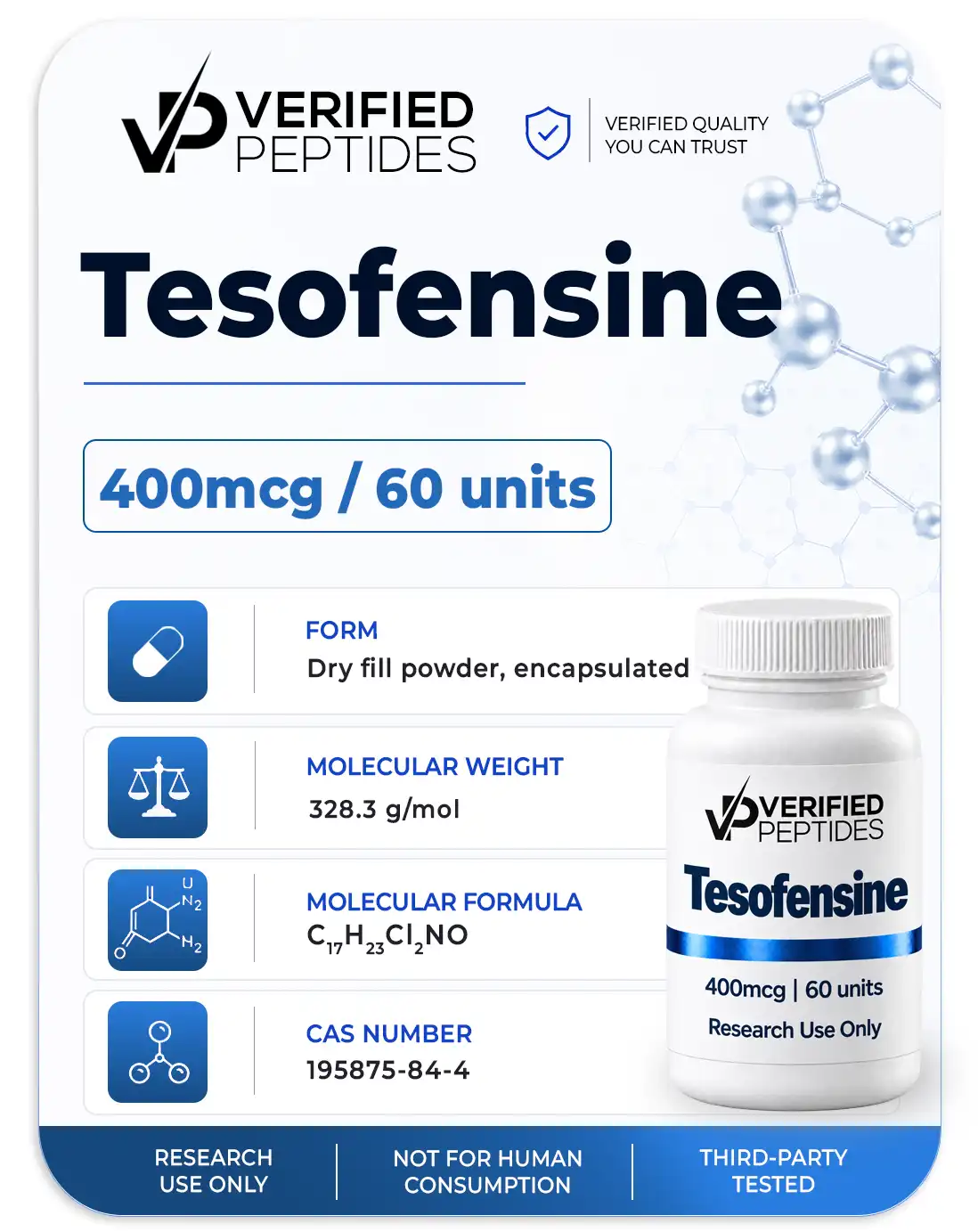 An information sheet for our tesofensine capsules product.